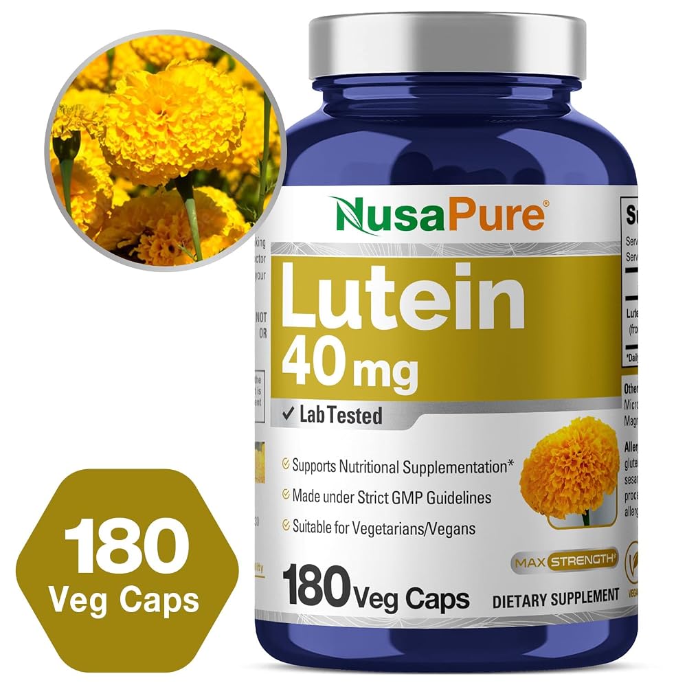 NusaPure Lutein 40mg Vegan - 180 Vegetarian Capsules - image 4