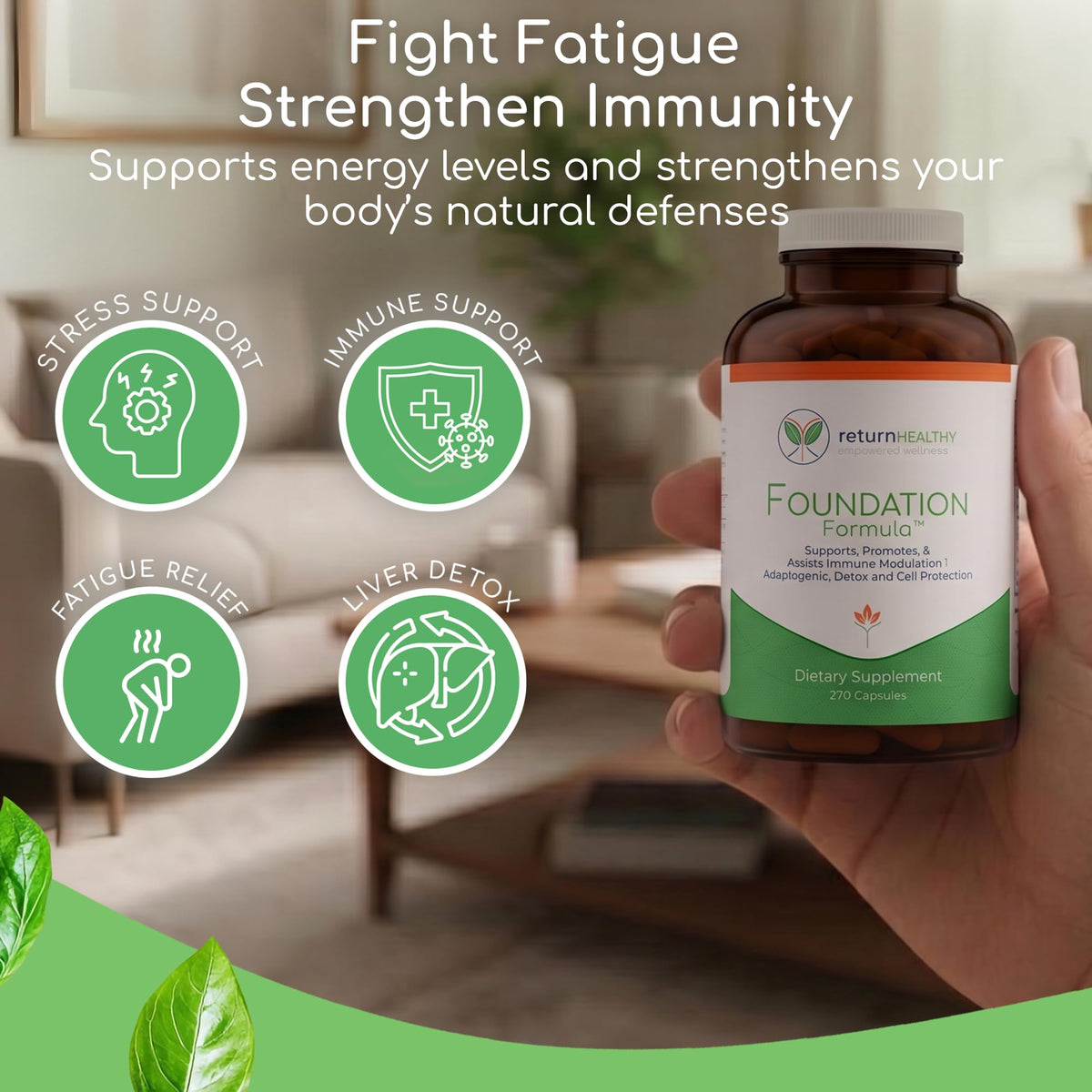 Return Healthy Foundation Formula Capsules - 270 Count - image 3