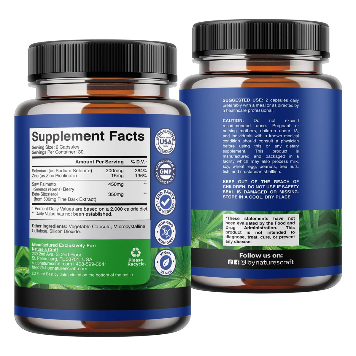 Natures Craft Saw Palmetto for Men with Beta Sitosterol