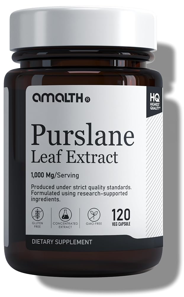 AMALTH Purslane Capsules Herbal Supplement - 120 Count