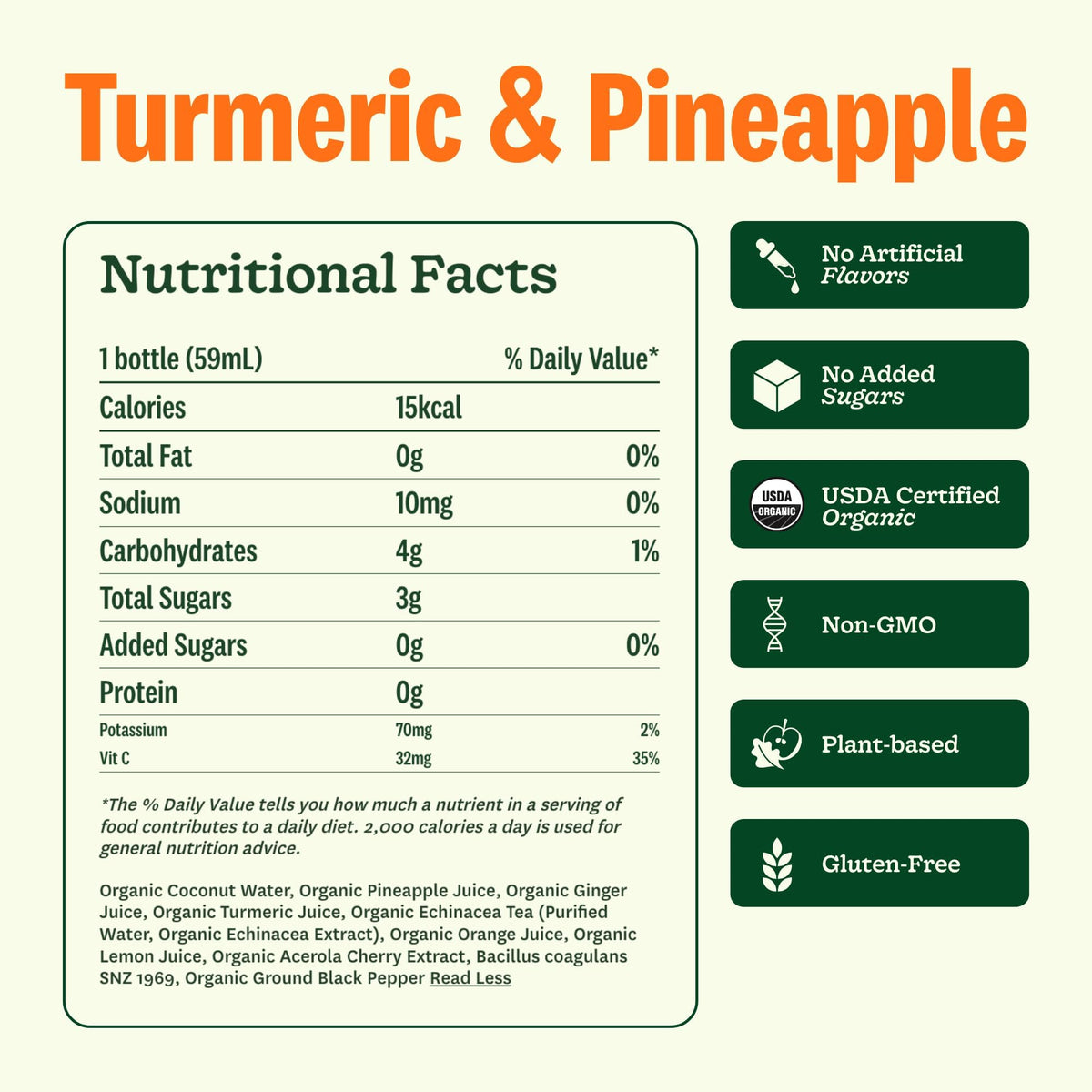 Suja Organic Immunity Defense Shot with Turmeric & Ginger - 10 Pack - image 5