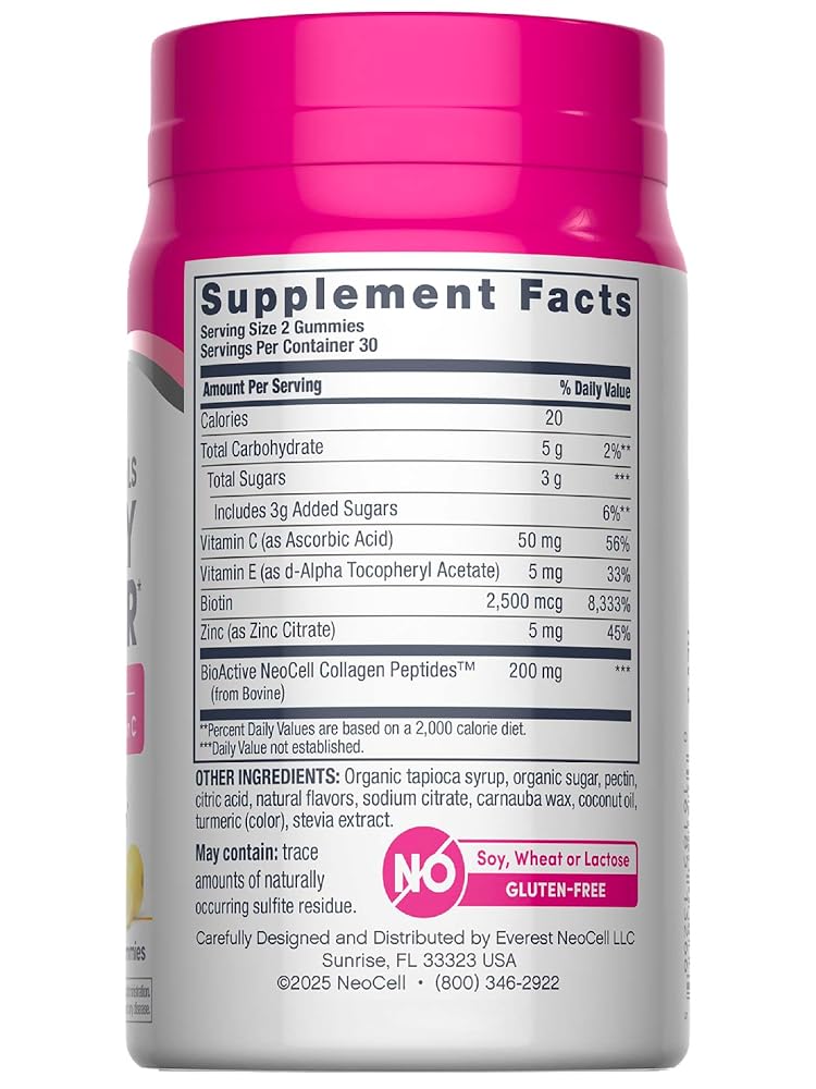 NeoCell Hair Skin and Nails Gummies with Collagen - 60 Count - image 2