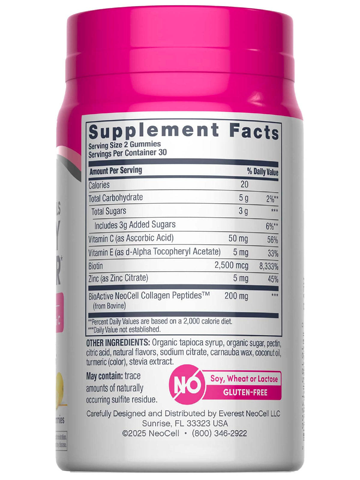 NeoCell Hair Skin and Nails Gummies with Collagen - 60 Count - image 2