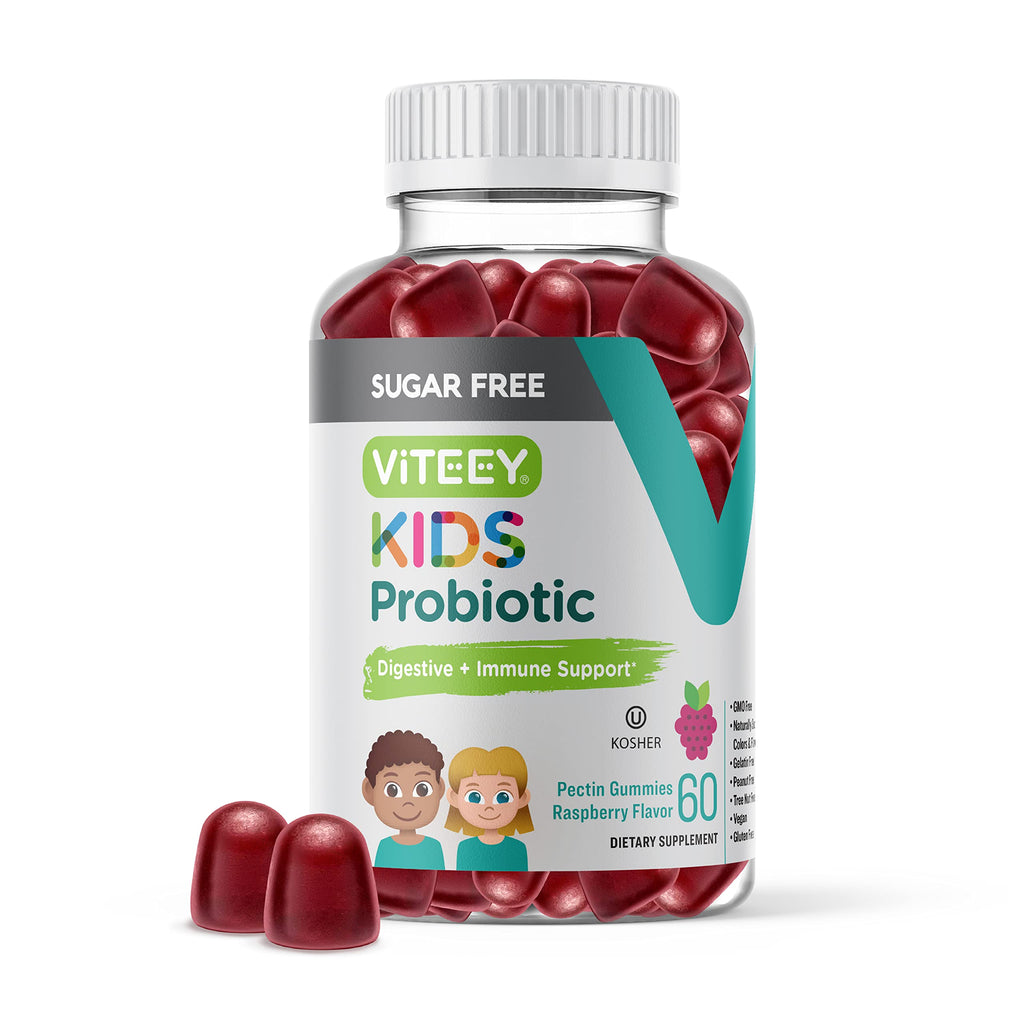 Viteey Probiotic Gummies for Kids 2 Billion CFU - 60 Gummies
