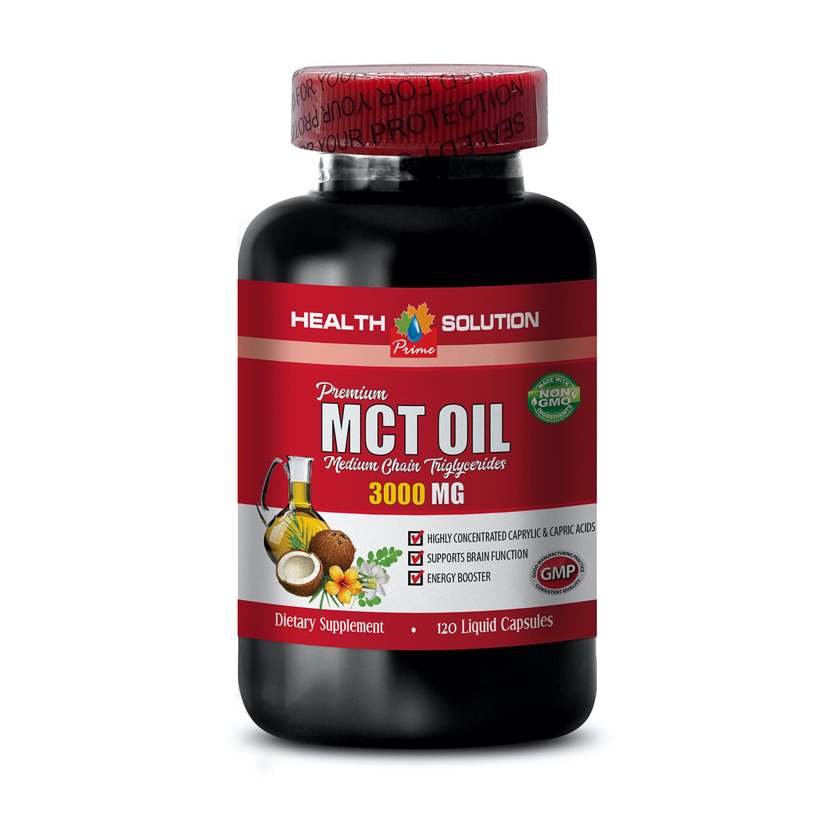 Health Solution Prime MCT Oil 3600mg Energy Support - 120 Softgels - image 2