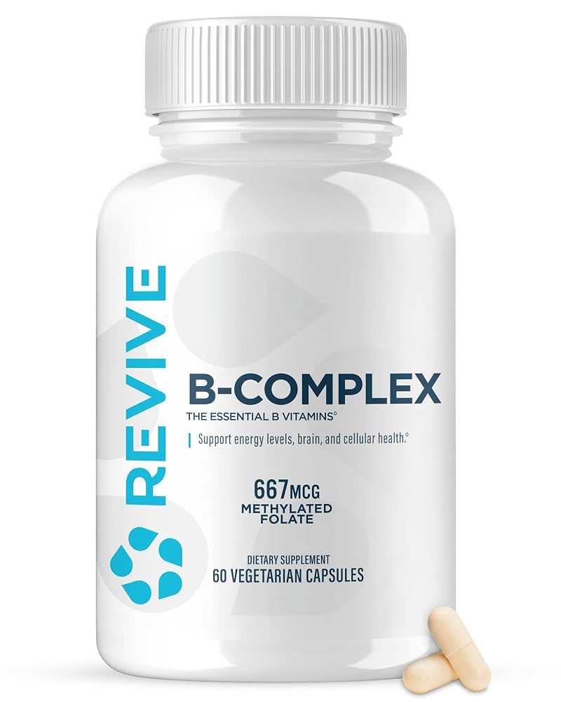 Revive MD Vitamin B Complex for Energy & Brain Function - 60 Capsules