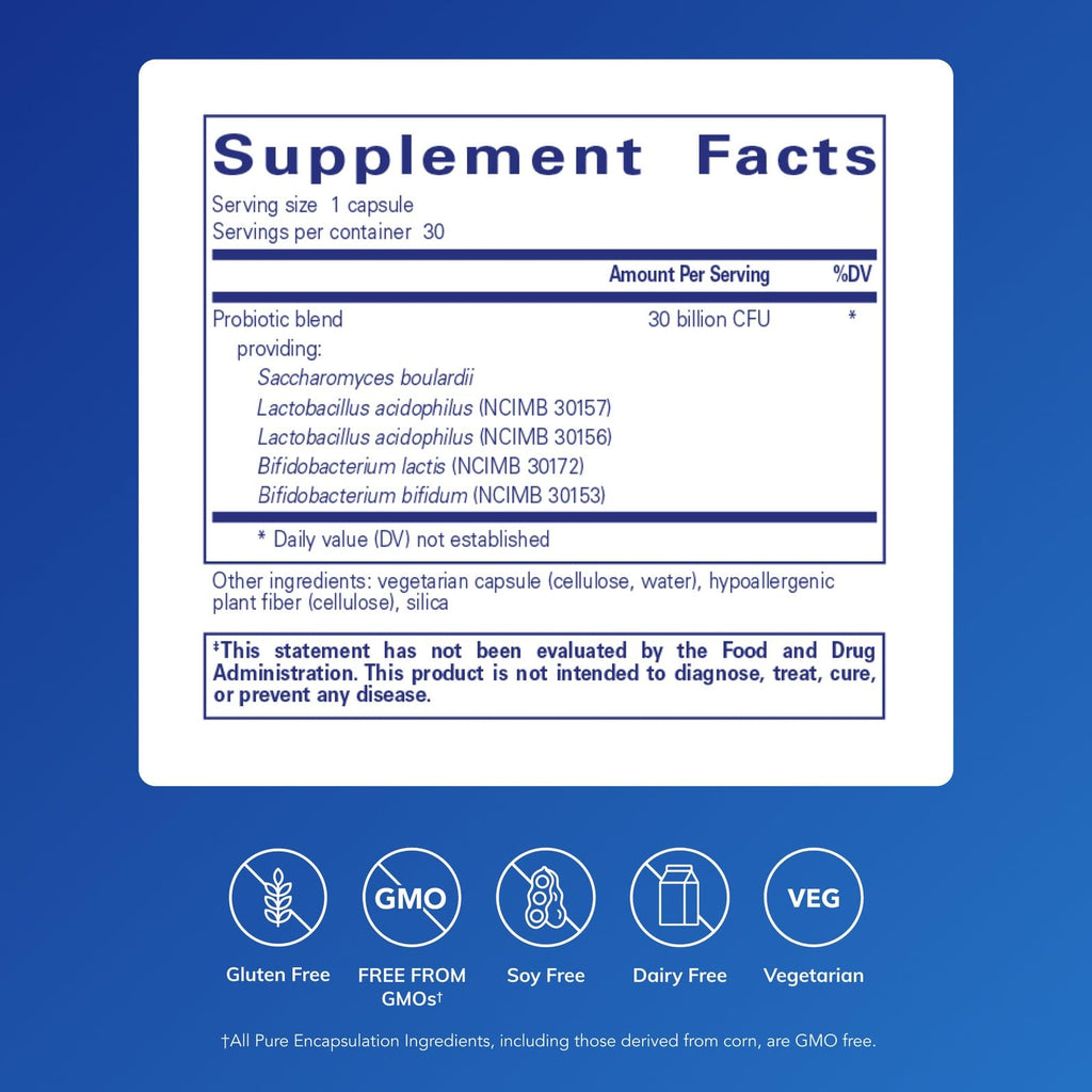 Pure Encapsulations PureBi•Ome Intensive Probiotic - 30 Capsules - image 2