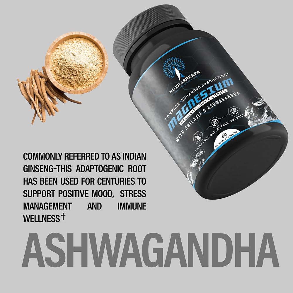 Nutrasherpa Magnesium Complex with Shilajit and Ashwagandha - 60 Capsules - image 5