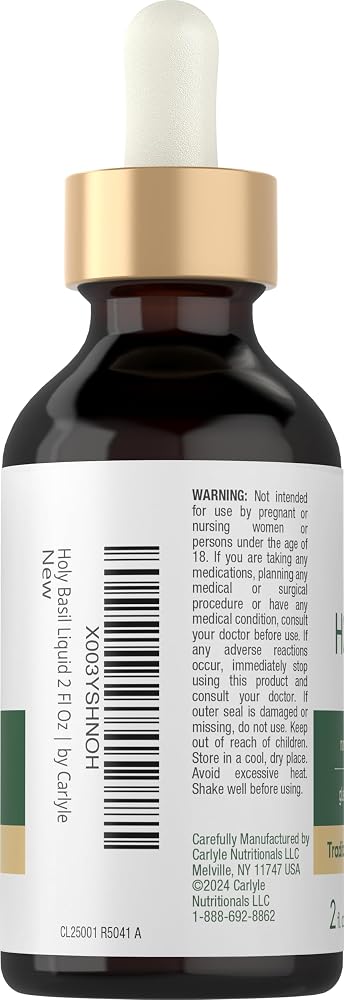 Carlyle Holy Basil Liquid Drops Tulsi Leaf Extract - 2 Fl Oz - image 3