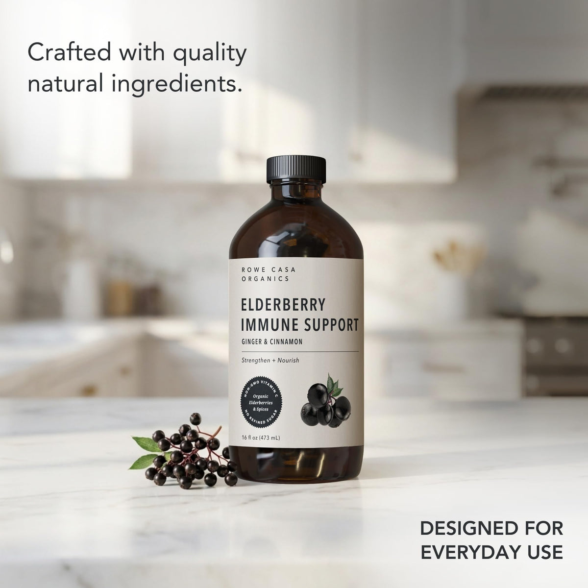 Rowe Casa Organics Elderberry Syrup with Vitamin C & Zinc - 16 Fl Oz - image 7