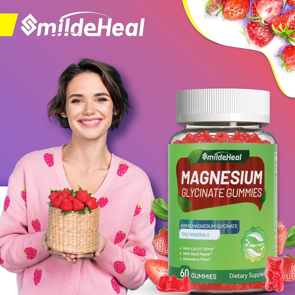 SmildeHeal Magnesium Glycinate Gummies 600mg