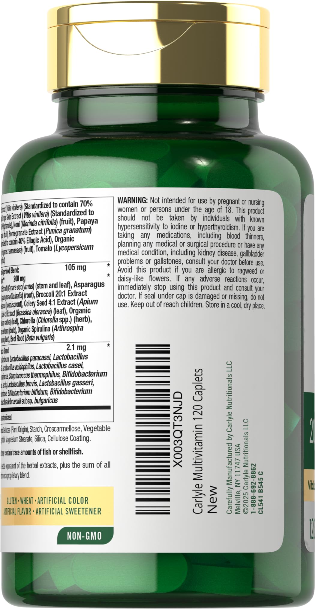 Carlyle Fruits and Veggies Supplement - 120 Caplets - image 4