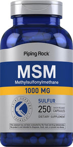 Piping Rock MSM 1000mg Capsules - 250 Count