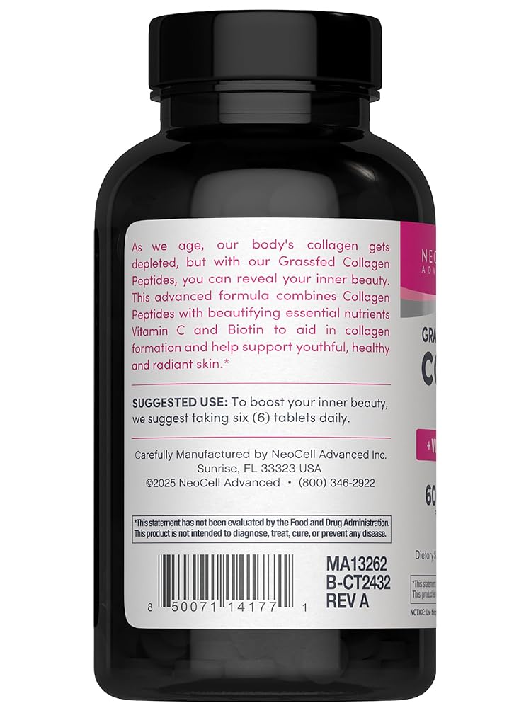 NeoCell Advanced Collagen Peptides with Vitamin C & Biotin - 270 Tablets - image 4