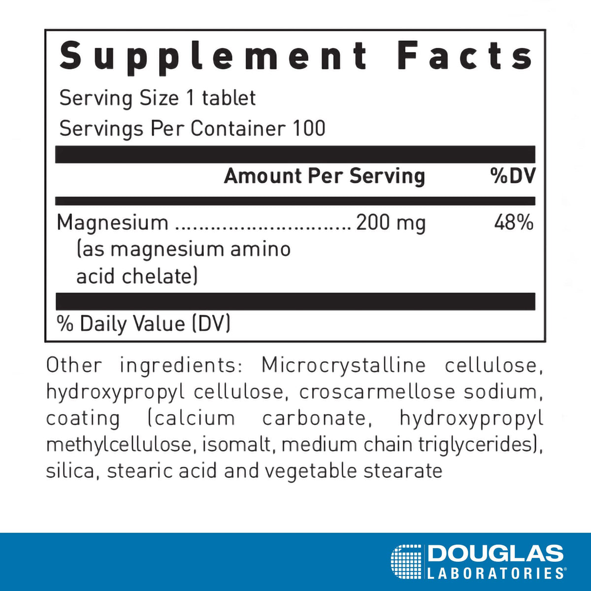 Douglas Laboratories Amino-Mag 200 Magnesium - 100 Tablets - image 2