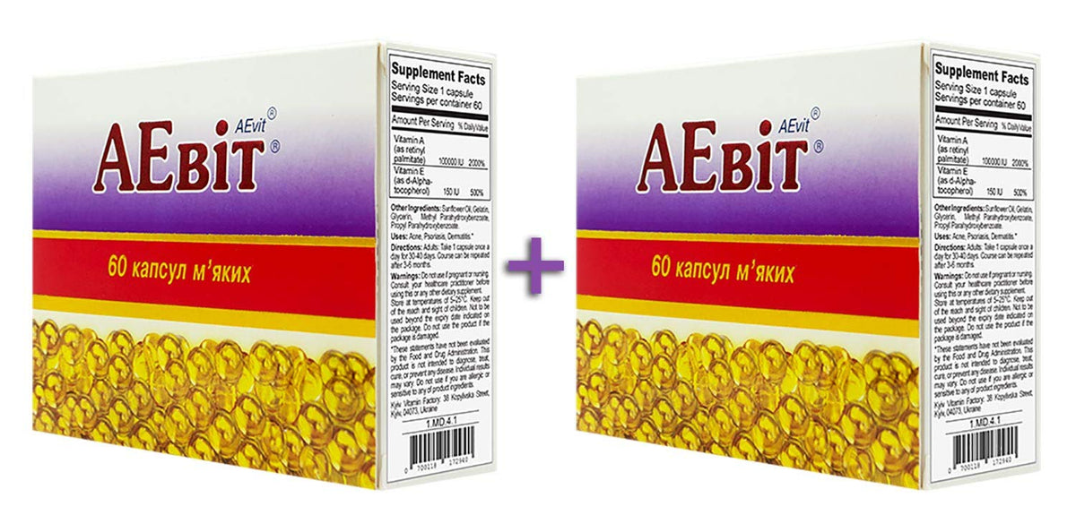 AEvit (A 100,000 IU and E Vitamins Complex 60 softgels