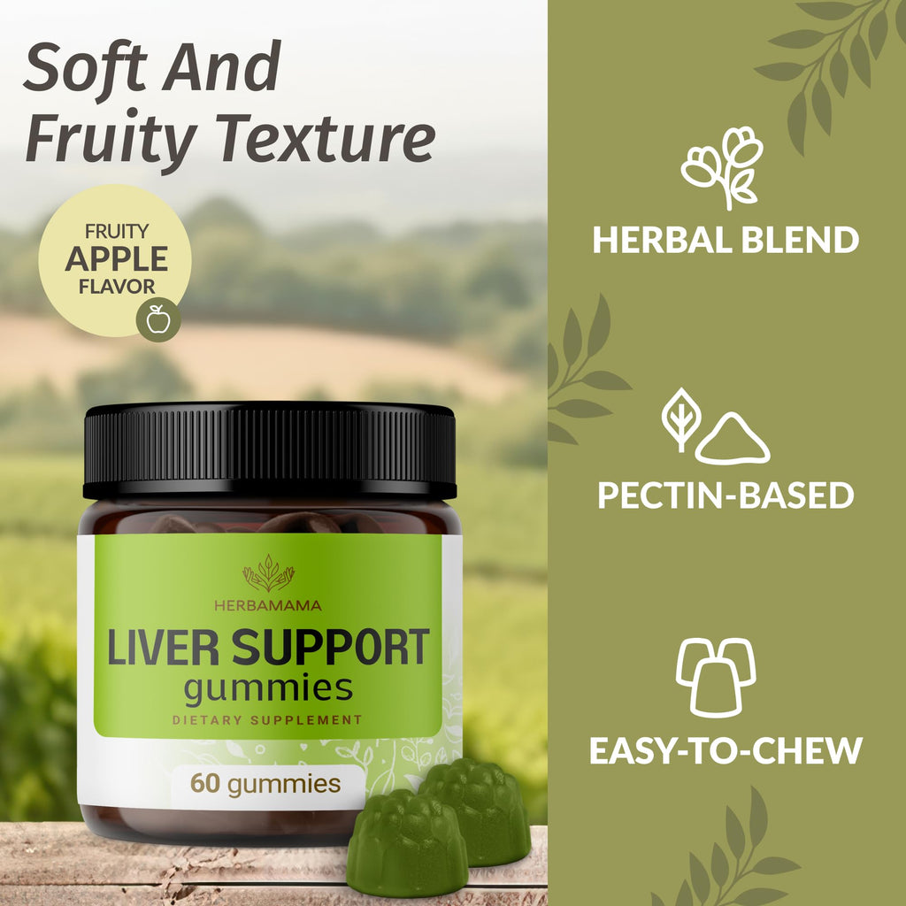 HERBAMAMA Liver Support Gummies Herbal Complex - 60 Gummies - image 4