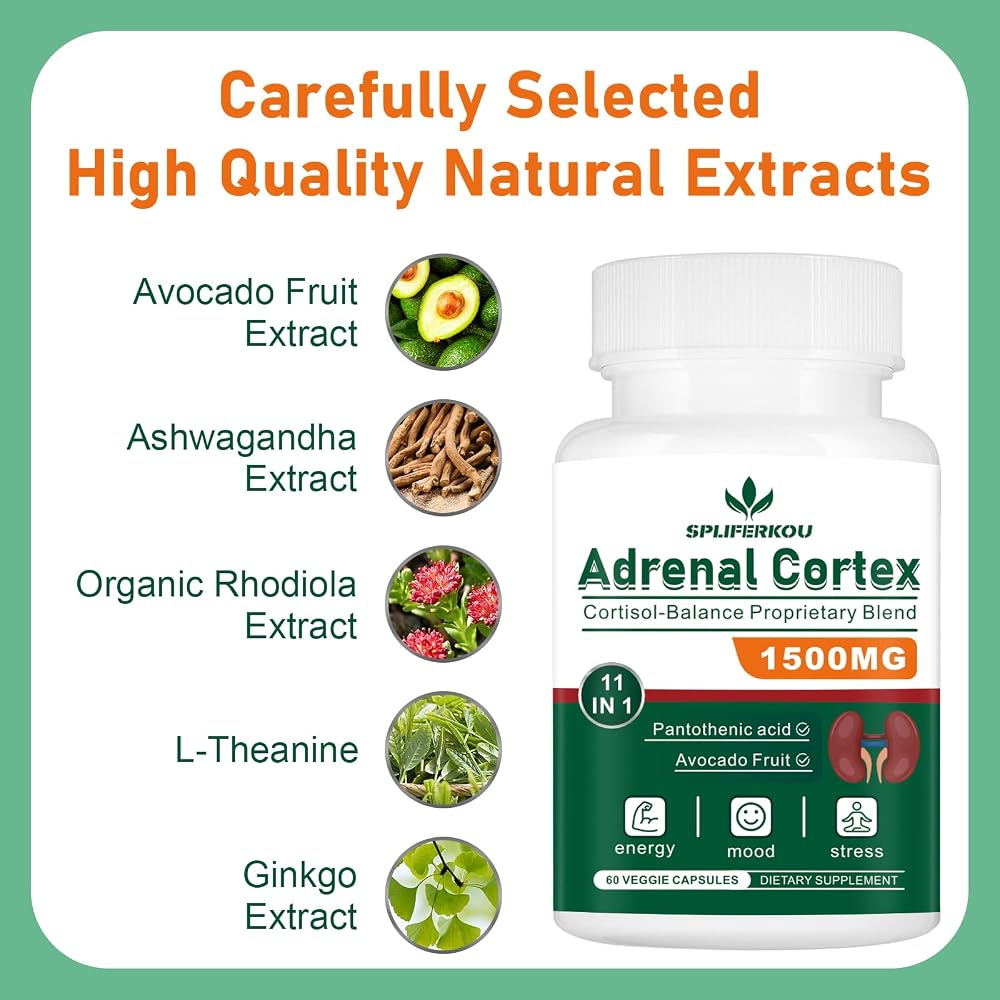 Spliferkou 11-in-1 Adrenal Support Supplement - 60 Capsules - image 3