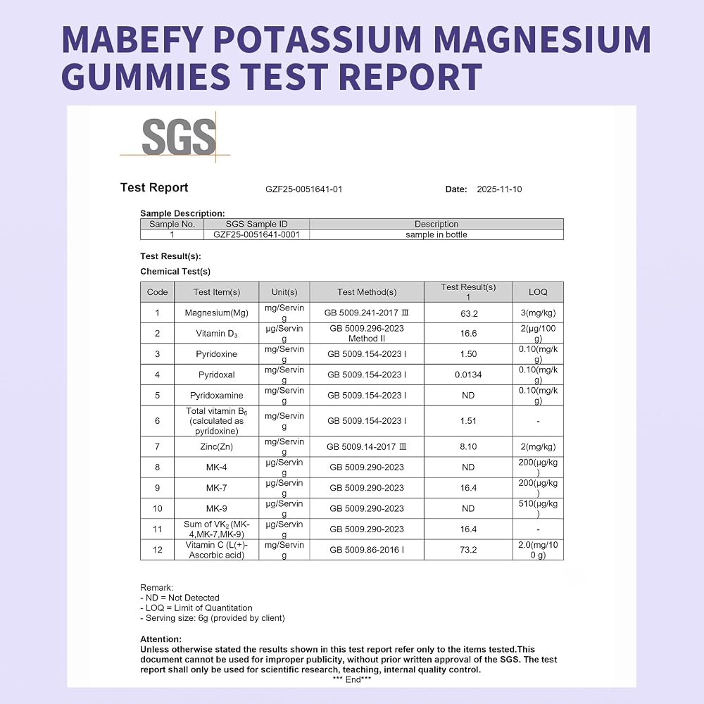 MABEFY Blueberry & Strawberry Potassium Magnesium Gummies for Sleep