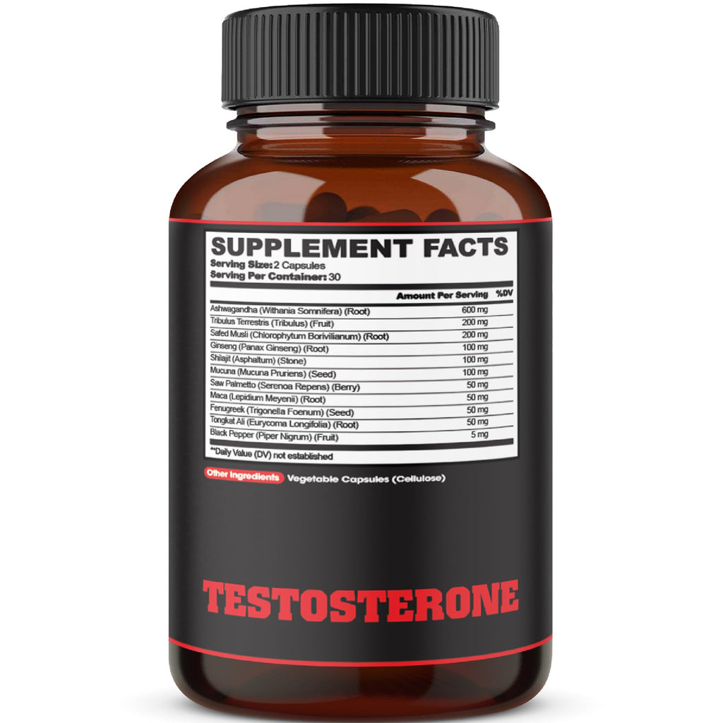 Agobi Testosterone Support with Ashwagandha & Tribulus - 60 Vegan Capsules - image 6