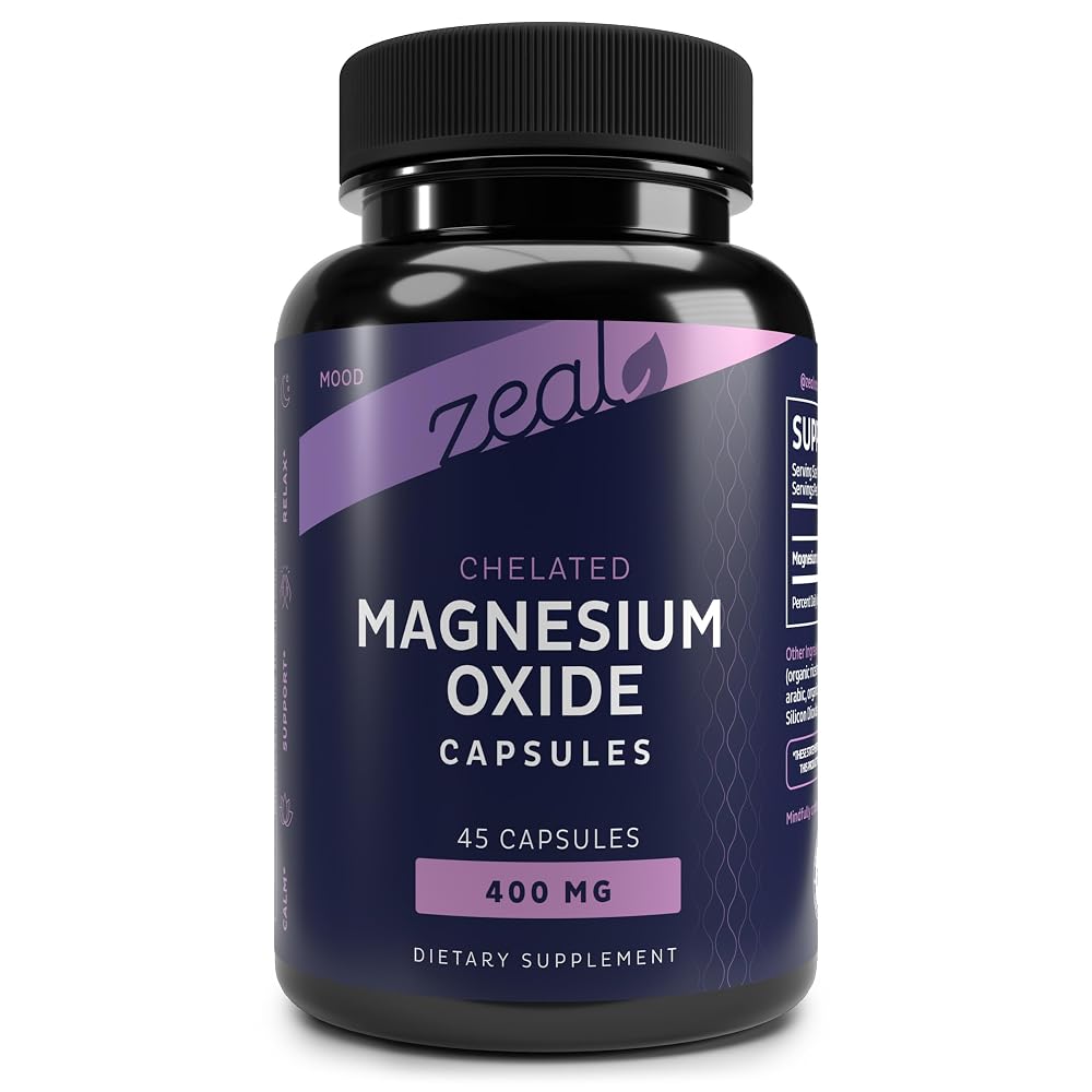 Zeal Naturals Magnesium Oxide 400mg - 45 Capsules