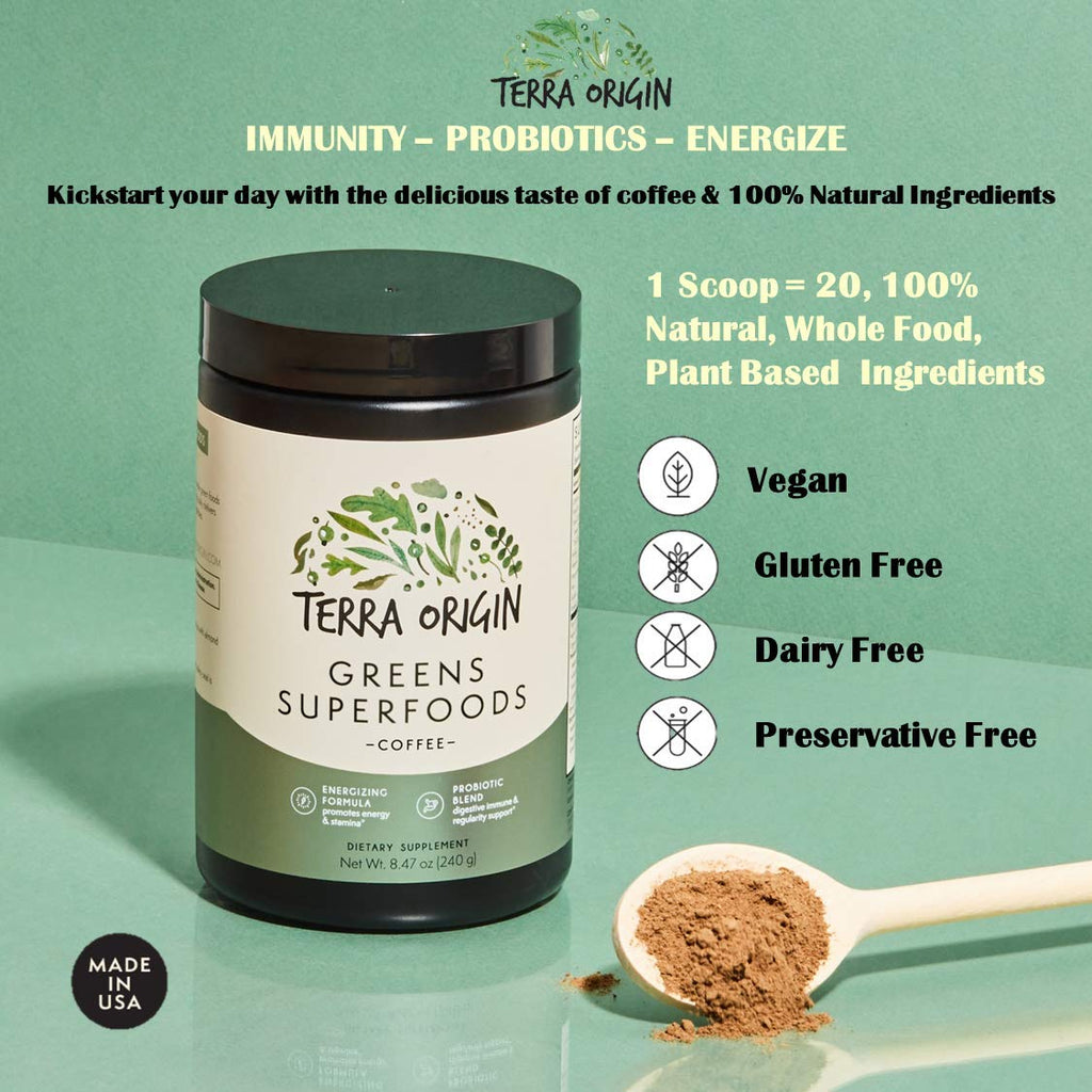TERRA ORIGIN Superfoods Greens Blend Powder - 30 Servings - image 8