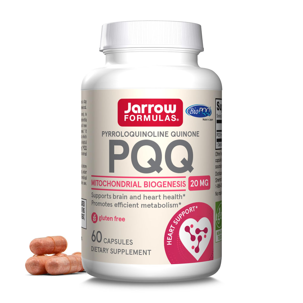 Jarrow Formulas PQQ 20 mg Mitochondrial Support - 60 Capsules