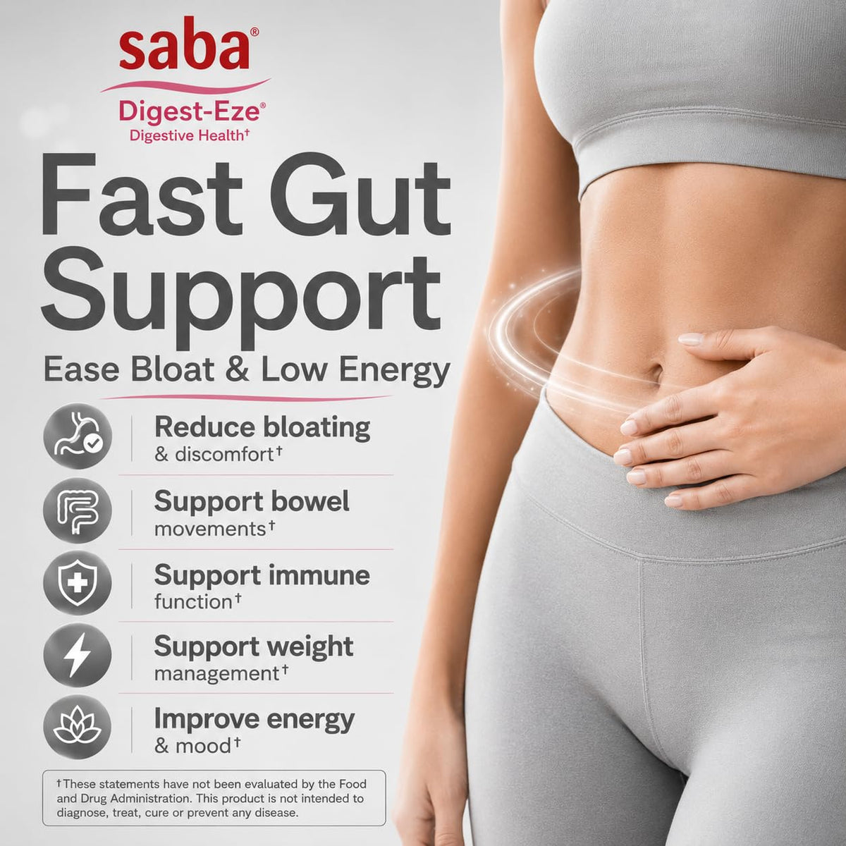 Saba Digest-Eze Plus Digestive Enzymes with Probiotics - 60 Capsules - image 6