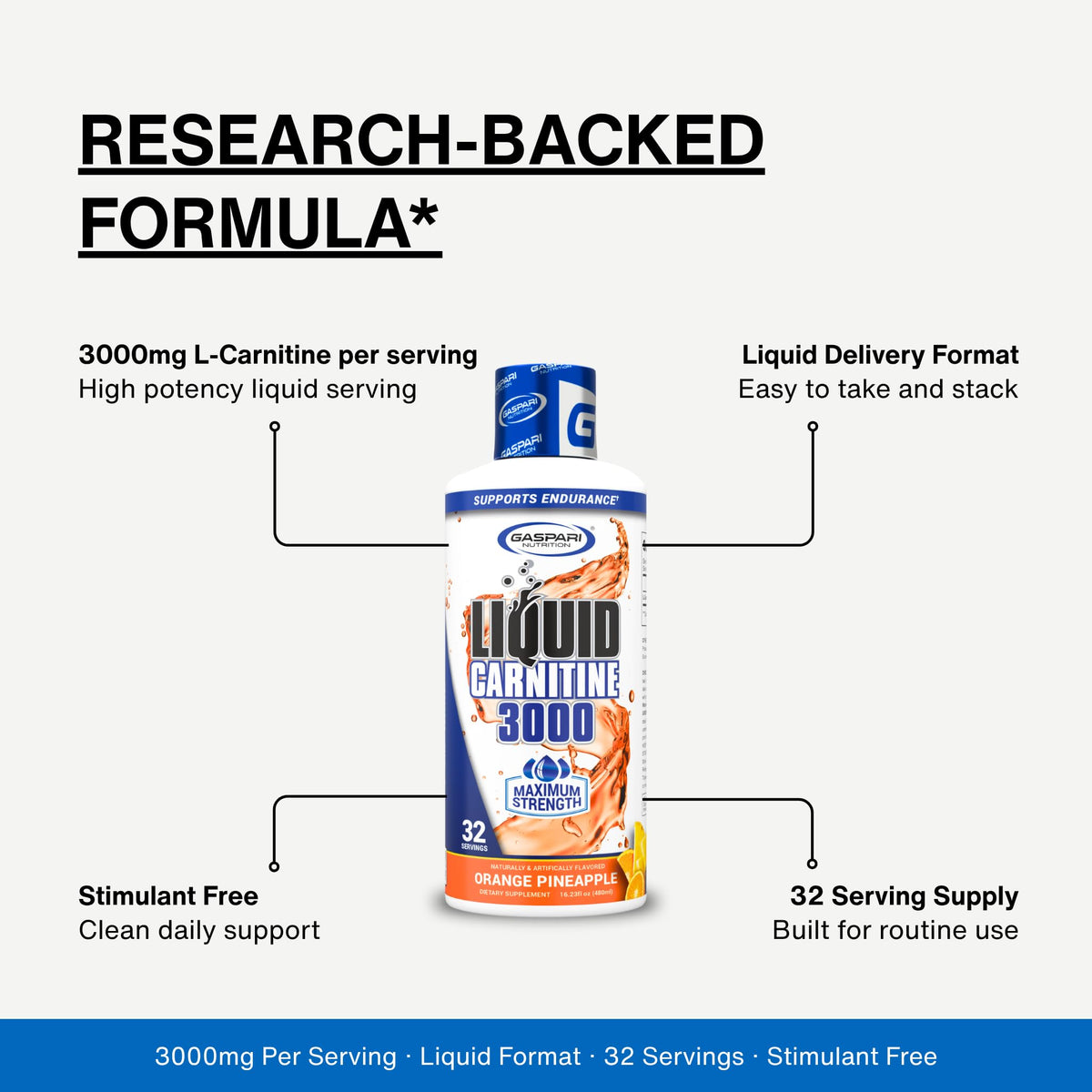 Gaspari Nutrition Liquid L-Carnitine 3000