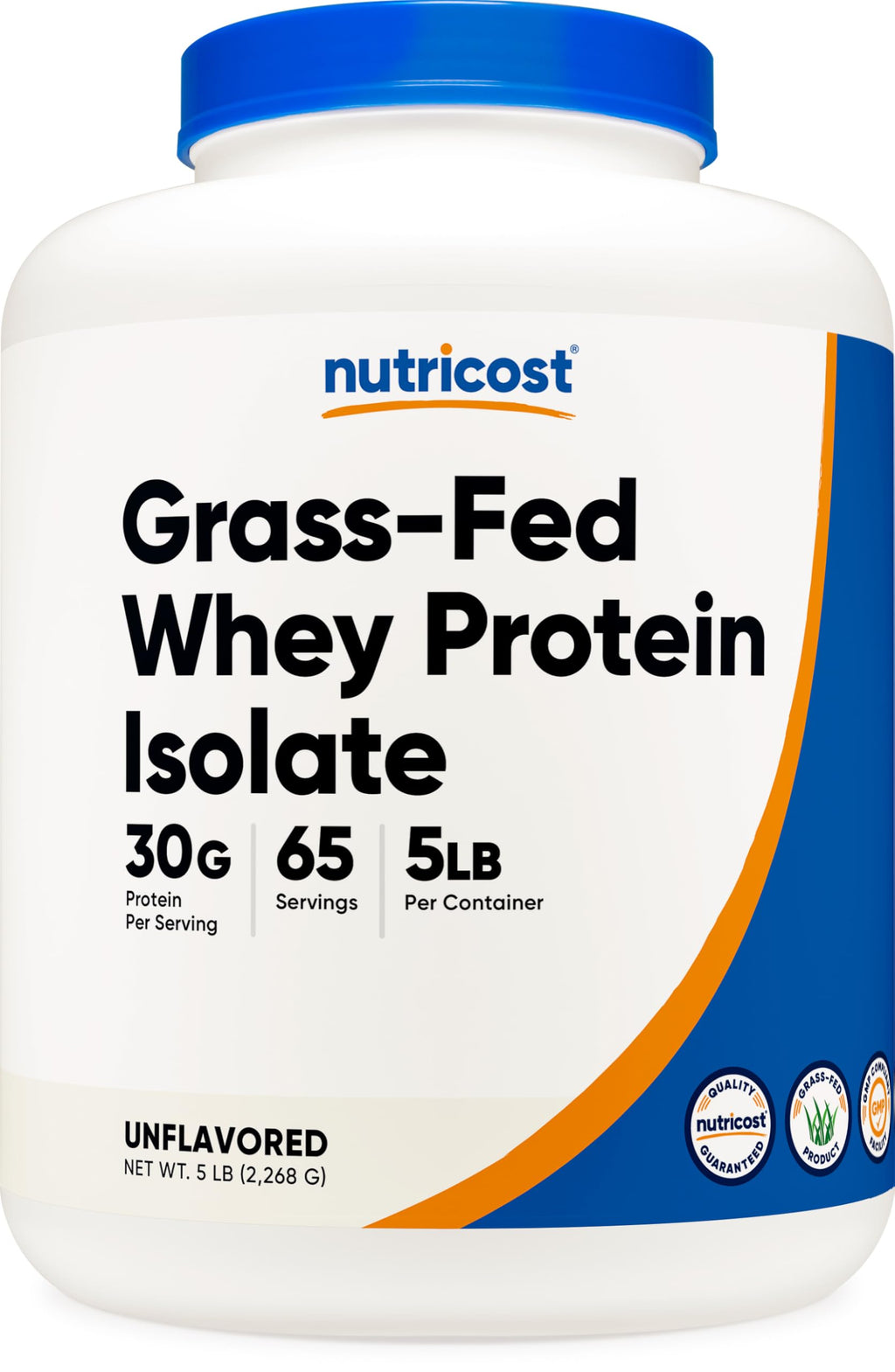 Nutricost Grass-Fed Whey Protein Isolate - Non-GMO