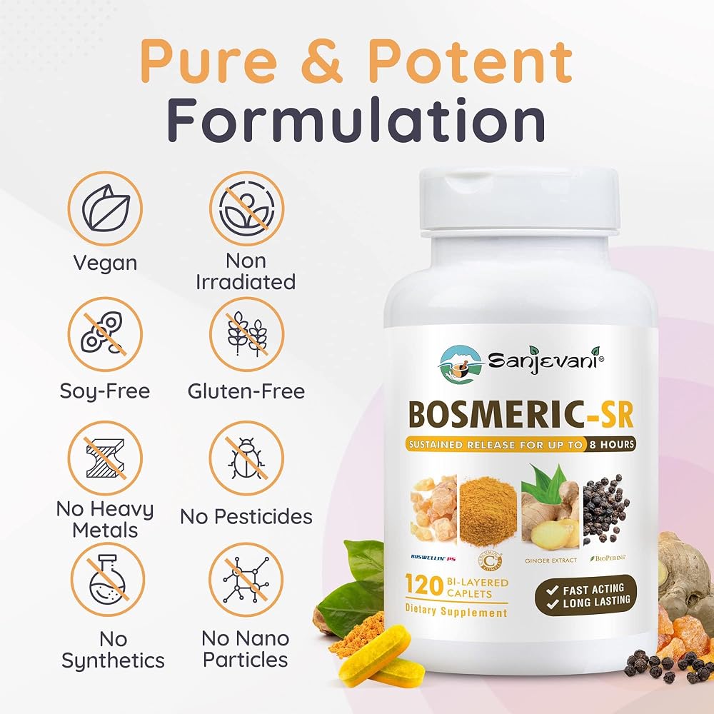 BOSMERIC-SR Sanjevani Joint Immune Support Supplement - 120 Caplets - image 7