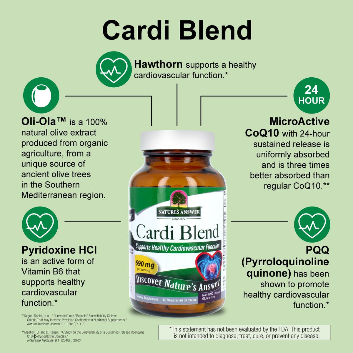 Nature's Answer CardiMax Heart Health - 60 Vegetarian Capsules - image 4