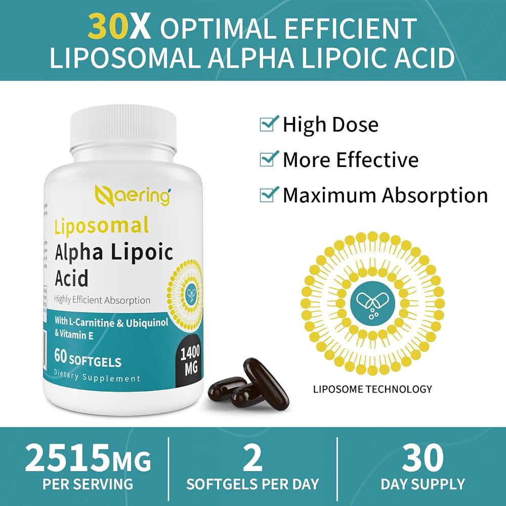 Naering Liposomal Alpha Lipoic Acid 1400mg Softgels
