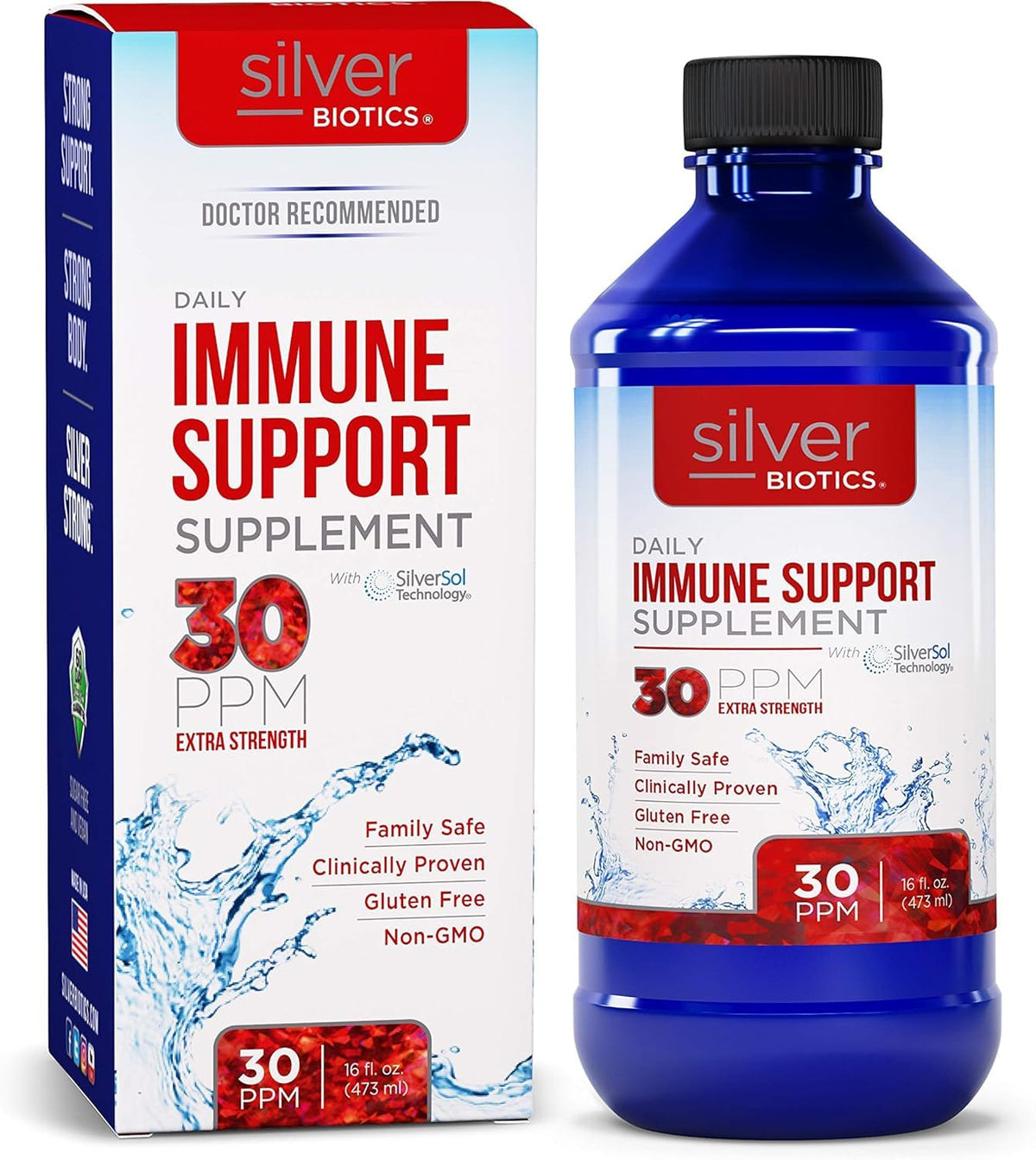 Silver Biotics 30 PPM Extra Strength Immune Support - 16 Fl Oz