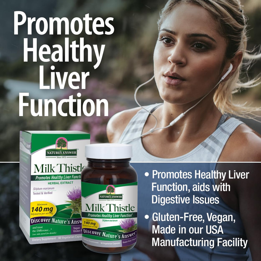 Nature's Answer Milk Thistle 80% Silymarin Seed Extract - 60 Capsules - image 4