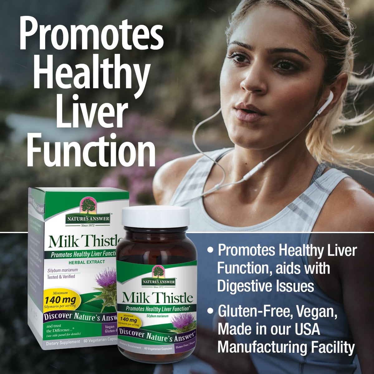 Nature's Answer Milk Thistle 80% Silymarin Seed Extract - 60 Capsules - image 4