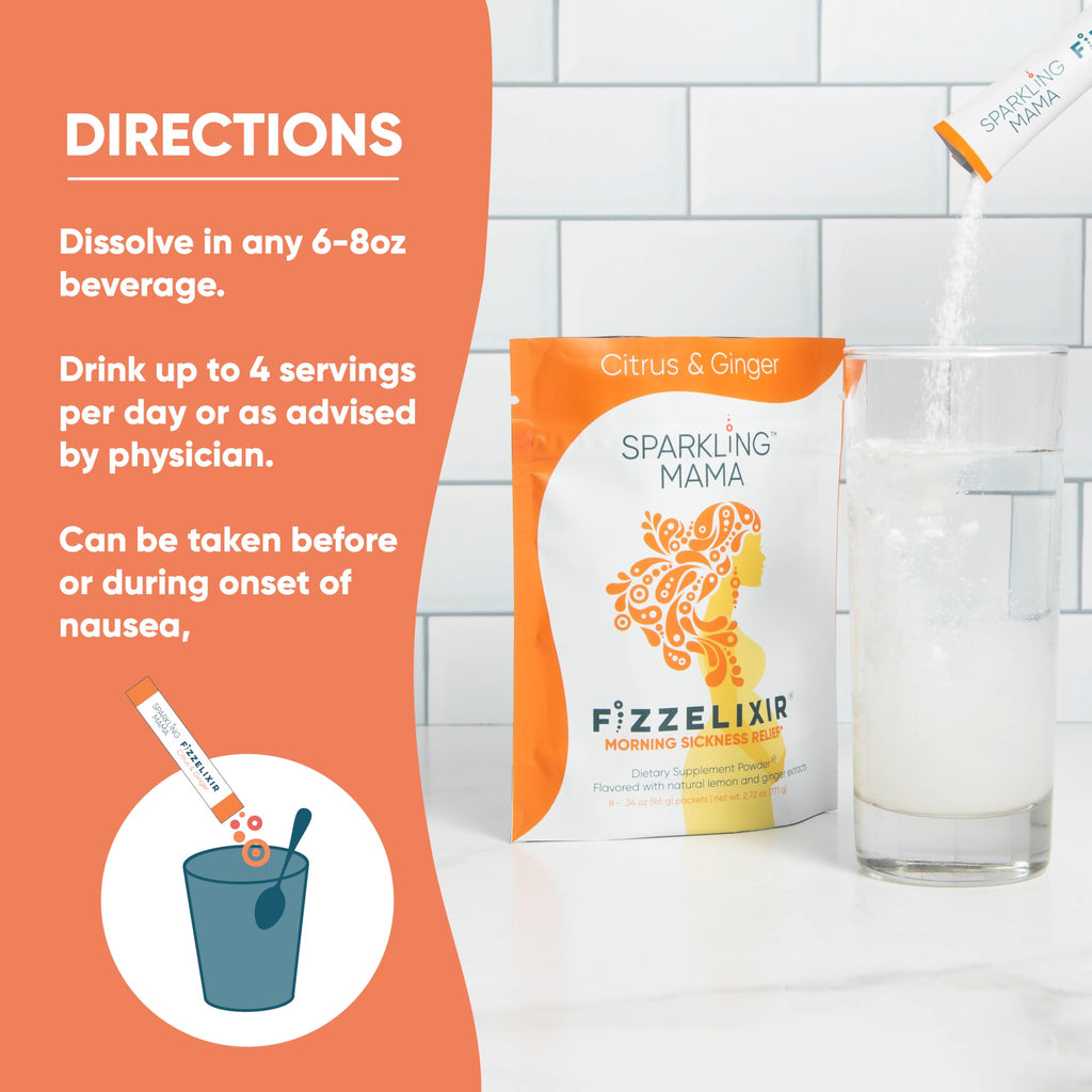 Sparkling Mama Fizzelixir Nausea Support Drink Mix - 8 Stick Packs - image 5