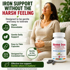 NEW ROOTS HERBAL Heme Iron 11 mg with Vitamin C & B12 - 30 Vegetable Capsules - image 4