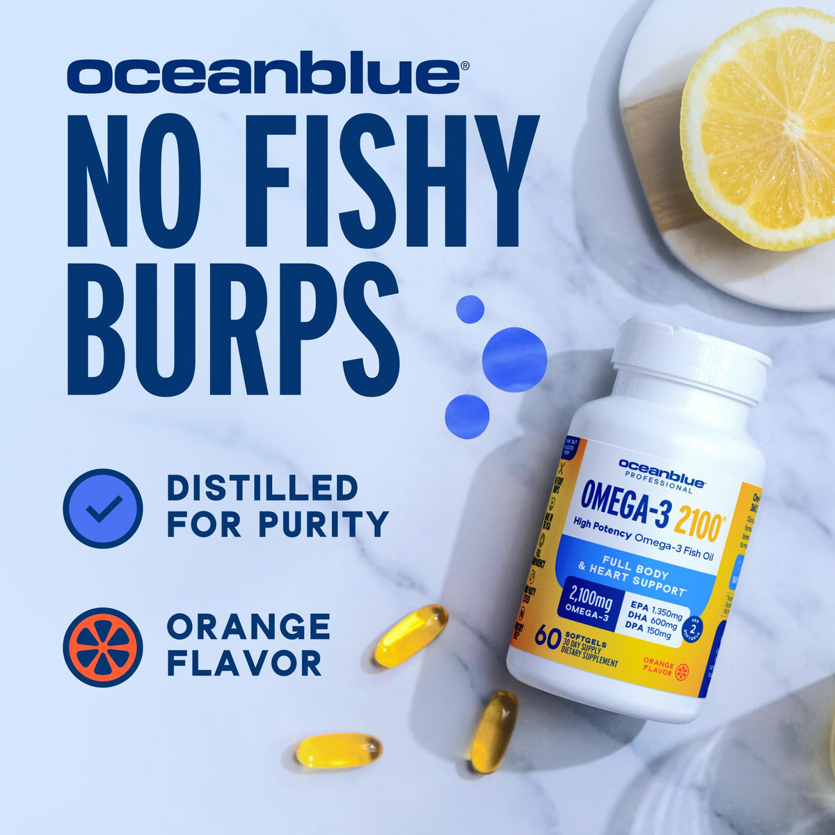 Oceanblue Professional Omega-3 2100mg Fish Oil Supplement