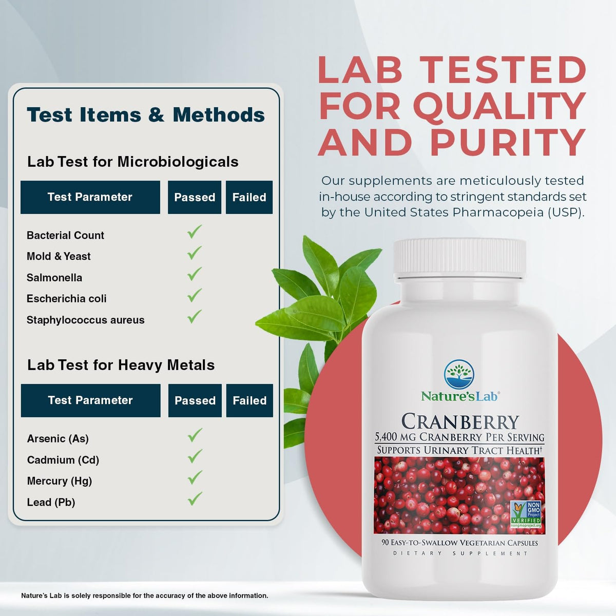 Nature's Lab Cranberry 5400mg Urinary Tract Support - 90 Capsules - image 3