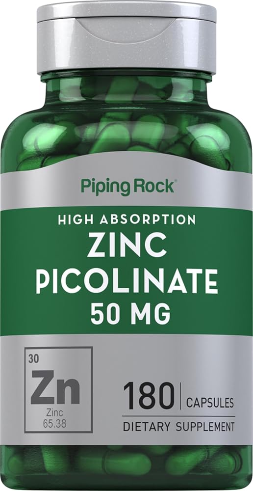 Piping Rock Zinc Picolinate 50 mg - 180 Capsules