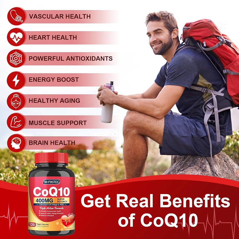 DRFOSTER CoQ10 400mg with PQQ and Shilajit - 120 Vegetarian Capsules - image 5