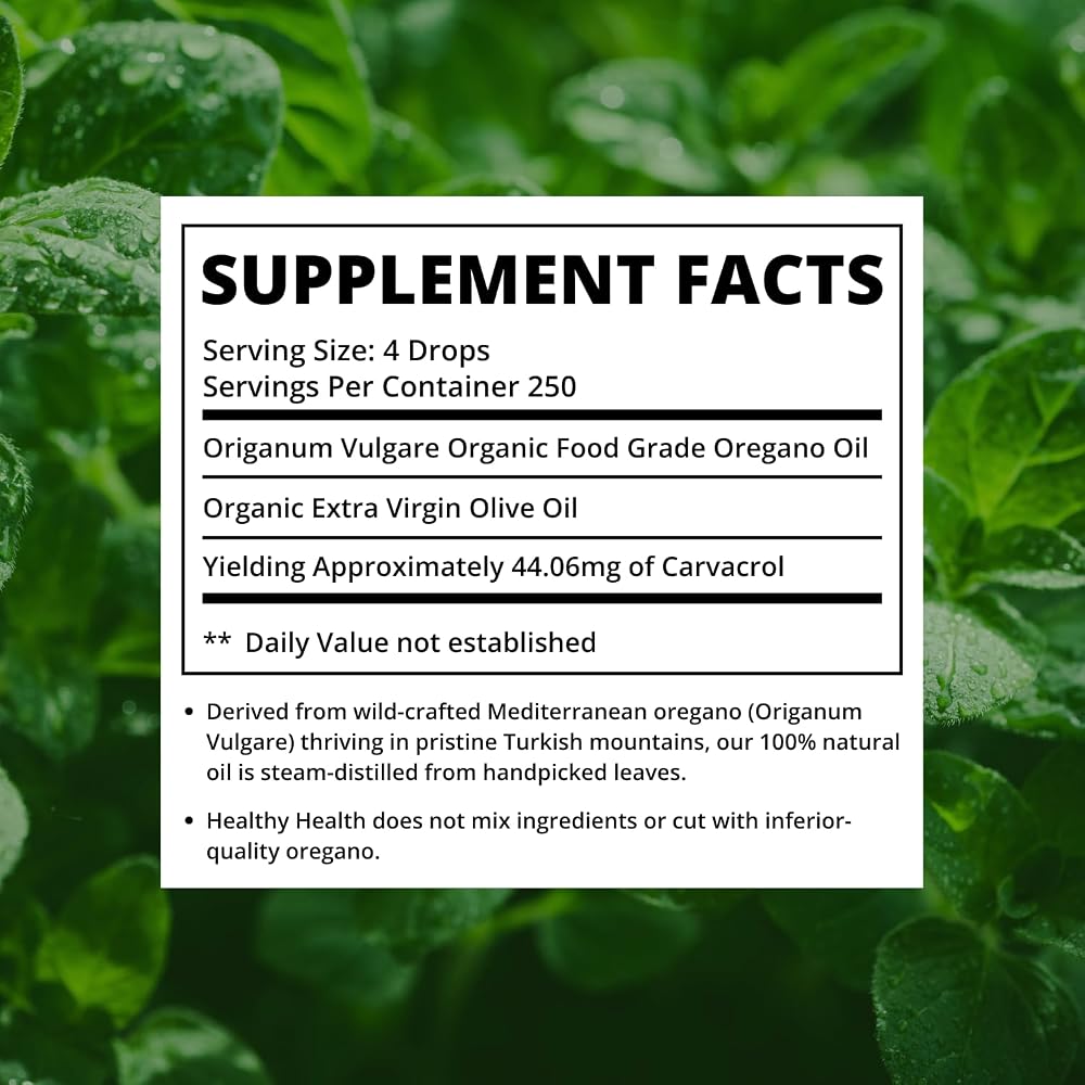Healthy Health Oregano Oil Organic 83% Carvacrol - 3 Pack - image 7
