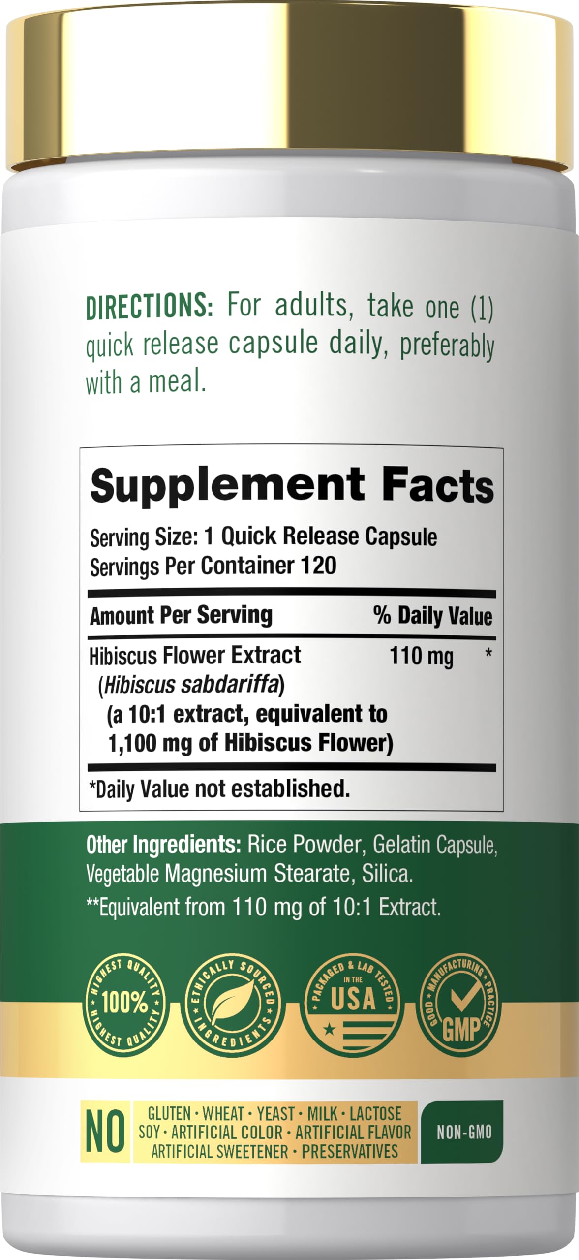 Carlyle Hibiscus Flower Extract - 120 Capsules - image 2
