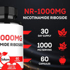 Satoomi NAD Nicotinamide Riboside NR 1000mg - 60 Capsules - image 3