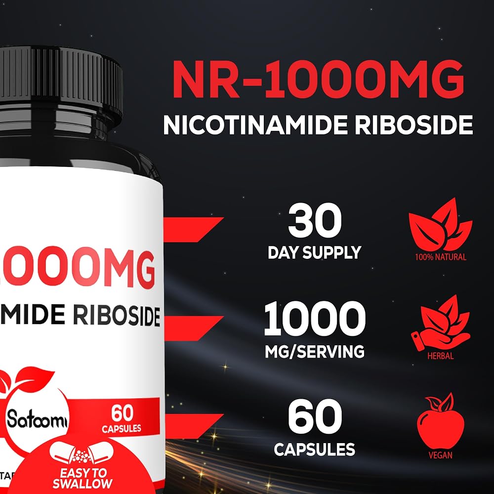 Satoomi NAD Nicotinamide Riboside NR 1000mg - 60 Capsules - image 3