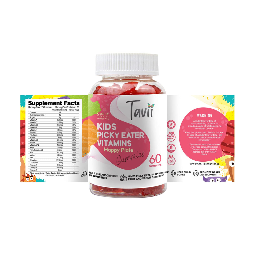 2020Mobility Tavii Picky Eater Multivitamin Gummies for Kids - 60 Count - image 2