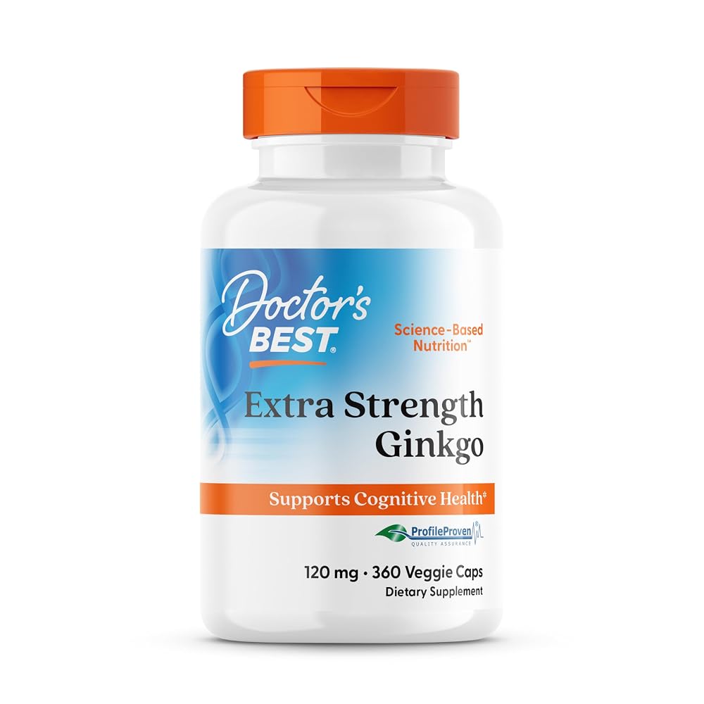 Doctor's BEST Extra Strength Ginkgo Biloba 120 mg - 360 Vegetarian Capsules