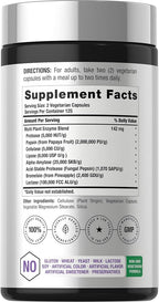 Horbäach Essential Digestive Enzymes - 250 Vegetarian Capsules - image 2