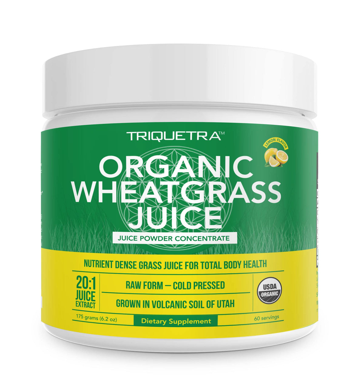 Triquetra Health Organic Wheatgrass Juice Powder - 60 Servings